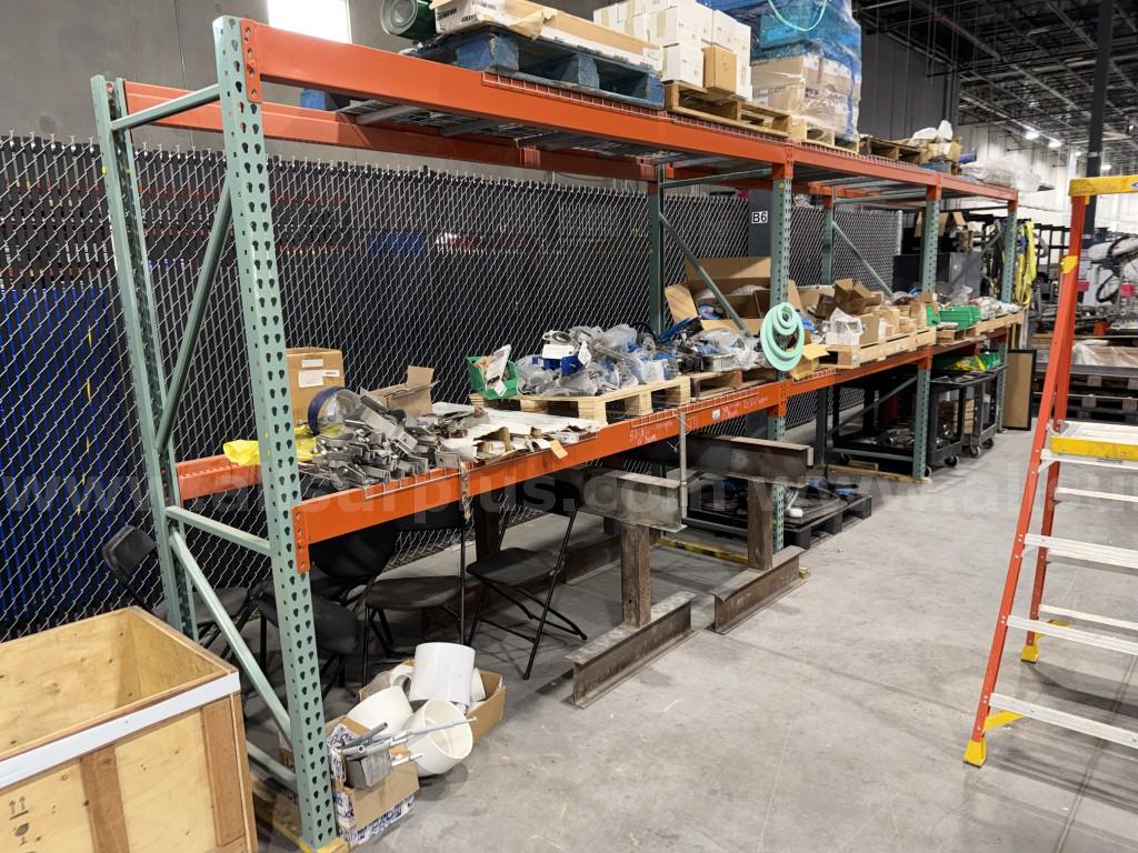 Pallet Racking, Unarco Style Teardrop with Gravity Hook, 8ft Uprights and 10ft Beams, Qty 4 Uprights and 12 Beams - photo 1