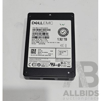 Dell (MZILT1T9HAJQAD4) 1.92TB SAS 12Gbps 2.5-Inch Solid State Drive - photo 1