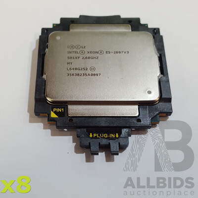 Intel Xeon (E5-2697 V3) 2.60GHz-3.60GHz 14-Core Server CPU - Lot of Eight