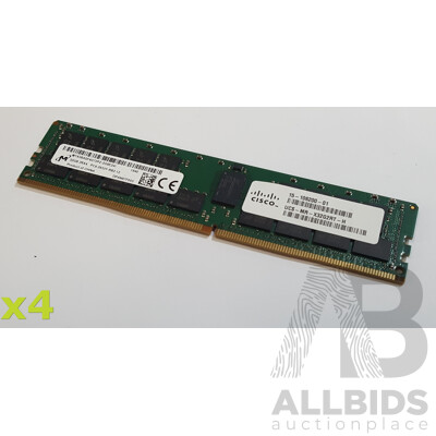 Micron 32GB ECC DDR4 2933Y RDIMM RAM - Lot of Four - photo 1