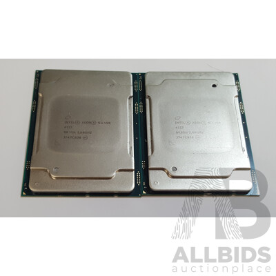 Intel Xeon SILVER (4112) 2.60GHz-3.00GHz 4-Core Server CPU - Lot of Two - photo 1