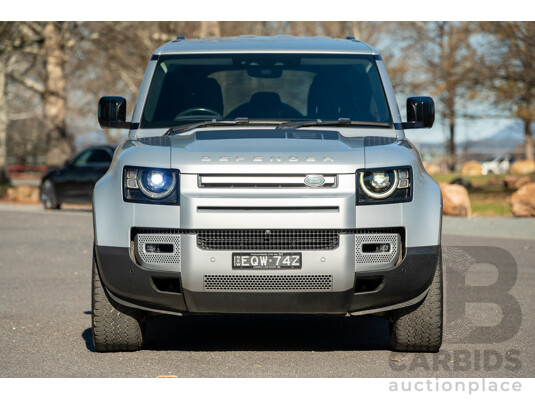 12/2021 Land Rover Defender 110 P400 SE (AWD) L663 MY22 4d Wagon Hakuba Silver Metallic Turbo 3.0L - MHEV - photo 1