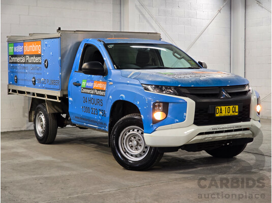 04/2021 Mitsubishi Triton GLX MR MY21 2d Cab Chassis White / Wrapped Turbo Diesel 2.4L - photo 1