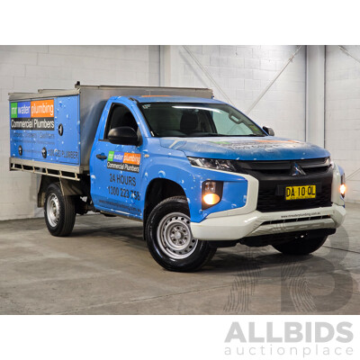 04/2021 Mitsubishi Triton GLX MR MY21 2d Cab Chassis White / Wrapped Turbo Diesel 2.4L