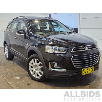 2/2018 Holden Captiva Active 7 Seater CG MY18 4d Wagon Mineral Black 2.4L