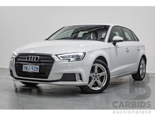 07/2017 Audi A3 Sport Sportback MY18 8V 4d Hatch Glacier White Metallic Turbo 2.0L - photo 1
