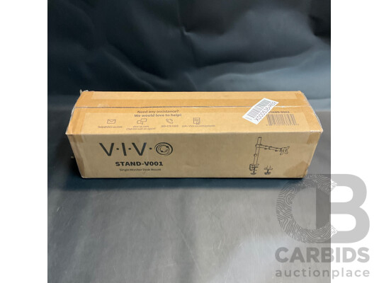 VIVO Stand-V001 Single Monitor Desk Mount & Futura Tadka Pan & Spin Mop with Accessories - photo 1