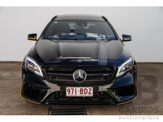 12/2017 Mercedes Benz GLA45 AMG Yellow Night Edition 4matic (AWD) X156 MY18 4d Wagon Cosmos Black Metallic Turbo 2.0L - photo 1