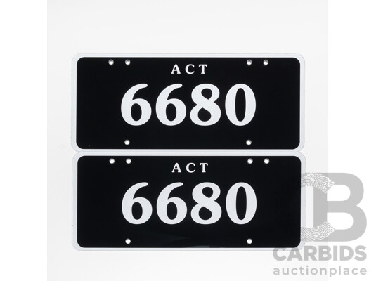 ACT 4-Digit Number Plate - 6680 - photo 1