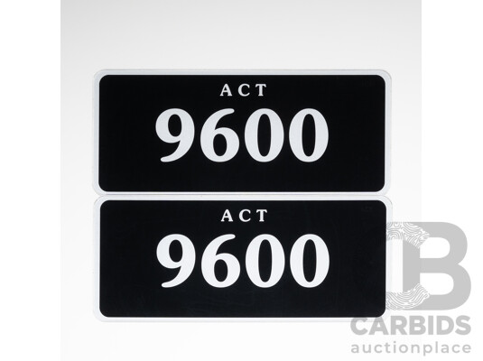 ACT 4-Digit Number Plate - 9600 - photo 1