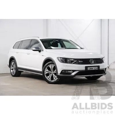 6/2018 Volkswagen Passat Alltrack 140 TDI (AWD) 3C MY18.5 4d Wagon Pure White Turbo Diesel 2.0L