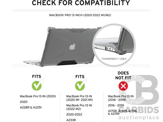 UAG 132652114343 Plyo Case for MacBook Pro 13inch (2020-2022 M1/M2) Model - photo 1