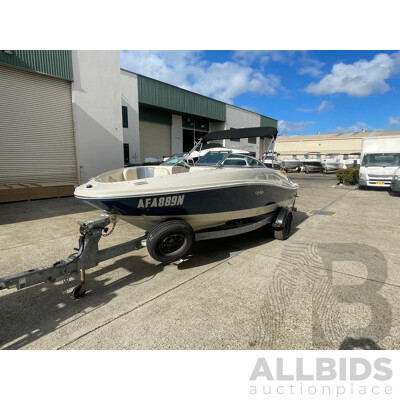 NO RESERVE - 2007 Searay 185 Sport, 4.3 Mercruiser, 411hrs