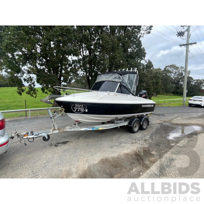 NO RESERVE - Haines Hunter 17L, 2021 Mercury Pro 115HP, 365Hrs