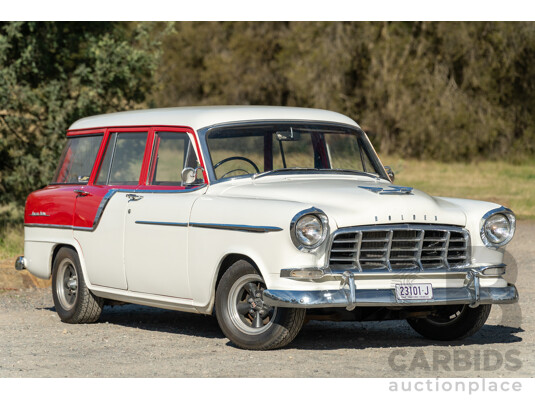 01/1958 Holden FC Special Station Sedan 4d Wagon Red / White 138ci 2.2L - photo 1