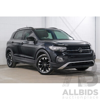 06/2021 Volkswagen T-Cross 85TSI Life C1 MY21 4D Wagon Deep Black Turbo 1.0L