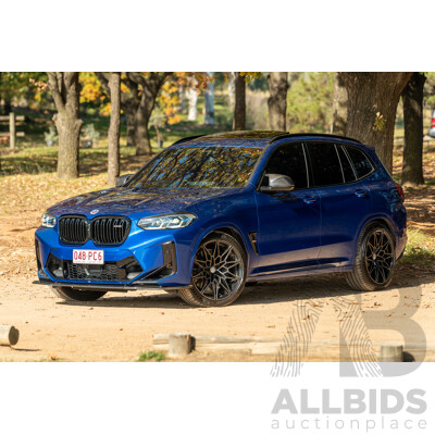 01/2022 BMW X3 M Competition F97 LCI xDrive (AWD) 4d Wagon Marina Bay Blue Metallic Turbo 3.0L