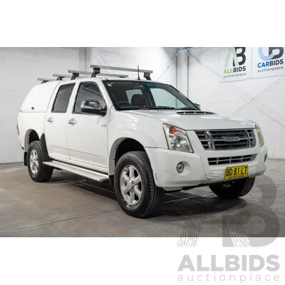 01/2010 Isuzu D-Max LS (4x2) TF Crew Cab Utility White Turbo Diesel 3.0L