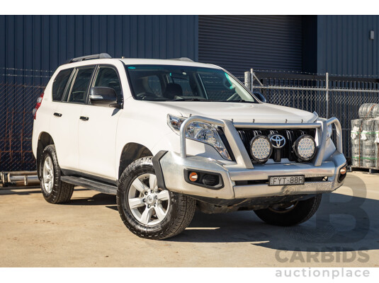 4/2016 Toyota Landcruiser Prado GX (4x4) GDJ150R MY16 4d Wagon Glacier White Turbo Diesel 2.8L - photo 1