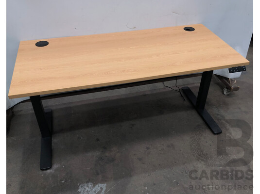 Six Electric Height Adjustable Sit to Stand Desks and Four Gaslift Chairs - photo 1