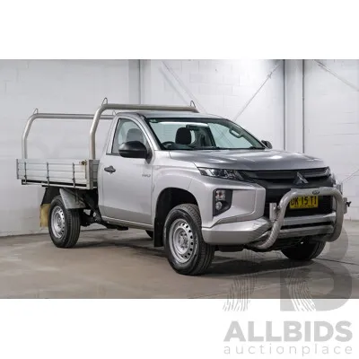 10/2019 Mitsubishi Triton GLX MR MY20 C/Chas Silver Turbo Diesel 2.4L