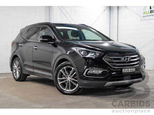 08/2017 Hyundai Santa Fe HIGHLANDER CRDi (4x4) DM5 MY18 4D Wagon Phantom Black Turbo Diesel 2.2L - photo 1