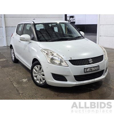 04/2011 Suzuki Swift GL FZ 5D Hatchback Superior White 1.4L