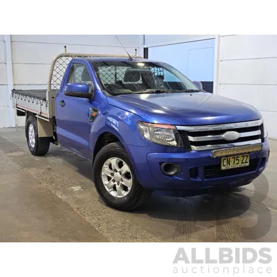 1/2014 Ford Ranger XL 2.5 (4x2) PX C/Chas Aurora Blue Metallic 2.5L