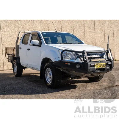 11/2017 Isuzu D-Max SX (4x4) TF MY17 Crew C/Chas White Turbo Diesel 3.0L
