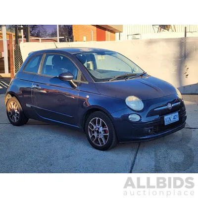 12/2009 Fiat 500 Sport  3d Hatchback Blue 1.4L