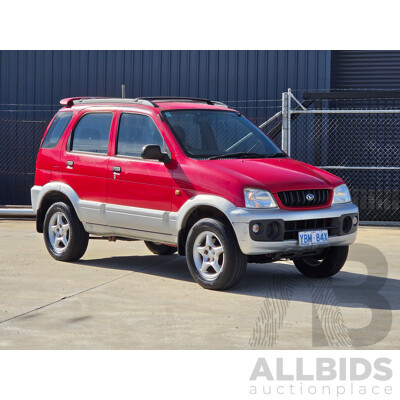 07/2001 Daihatsu Terios SX (4x4) 4d Wagon Red 1.3L