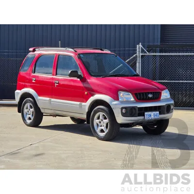 07/2001 Daihatsu Terios SX (4x4) 4d Wagon Red 1.3L