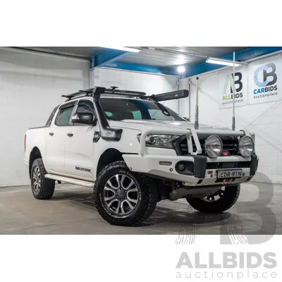 03/2019 Ford Ranger Wildtrak (4x4) PX MKIII MY19 Double Cab P/Up White Turbo Diesel 3.2L