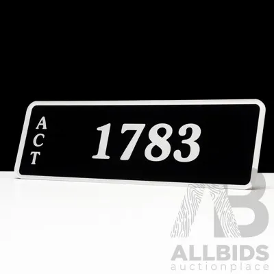 ACT 4-Digit Number Plate - 1783