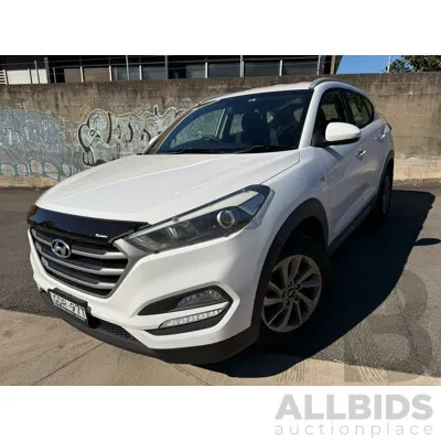08/2017 Hyundai Tucson ACTIVE R-SERIES (AWD) AWD TL2 MY18 4D Wagon White Turbo Diesel 2.0L