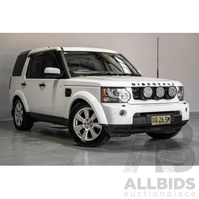 03/2013 Land Rover Discovery 4 3.0 SDV6 HSE (4x4) MY13 4d Wagon White Twin-turbo Diesel 3.0L