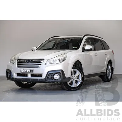 06/2013 Subaru Outback 2.5i Premium (AWD) MY13 4d Wagon White 2.5L