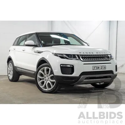12/2017 Range Rover Evoque TD4 SE AWD LV MY18 5d Wagon Fuji White Turbo Diesel 2.0L