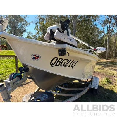 NO RESERVE - 2024 Quintrex 430 Topender, 60HP Suzuki 4 Stroke