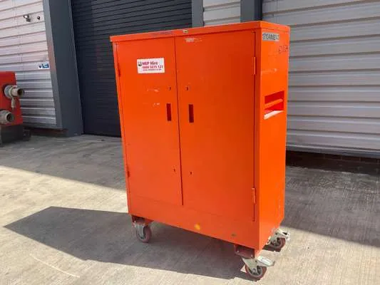 Mobile Lockable Fittings Cabinet - No Keys - Locked