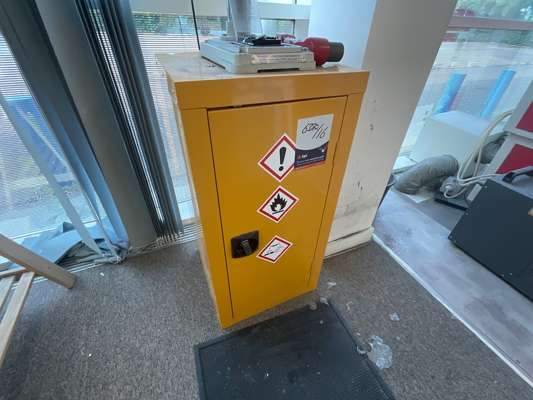 Metal Flammables Cabinet & Contents - photo 1