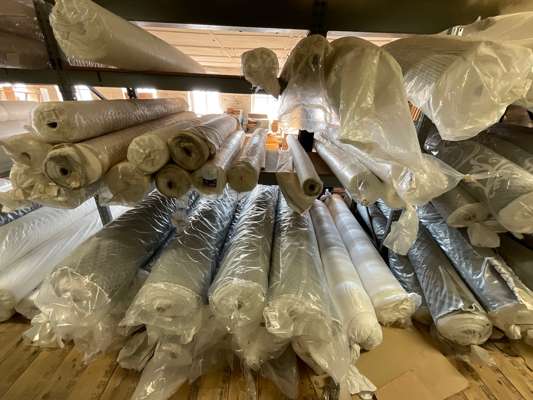 Approx 33 Rolls Various Fabric in Bay of Racking - photo 1