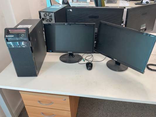Lenovo ThinkCentre PC, 2 Monitors, Mouse - photo 1