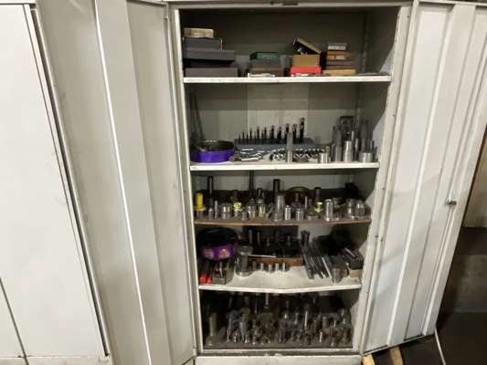 Contents of Metal Cabinet - Quantity of Tooling, Micrometers & InSize Measuring Gauges