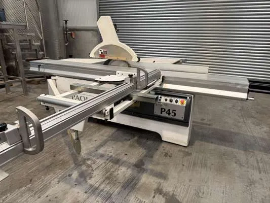 Paoloni P45 3200mm Sliding Bed Panel Saw With Scribe, 2012 Year, complete with Outrig Table