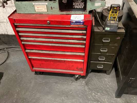 Mobile Metal 7 Drawer Tool Cabinet & Contents — photo 1