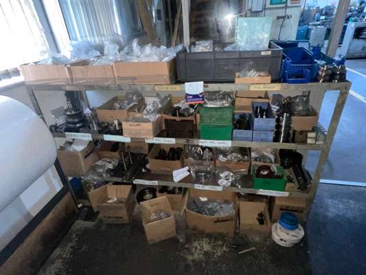 4 Shelf Metal Storage Unit & Contents as Lotted
