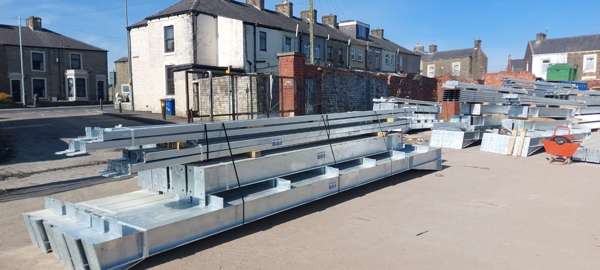 Unused Galvanised Steel Frame Agricultural Building 100' x 50' x 16' with Purlins
