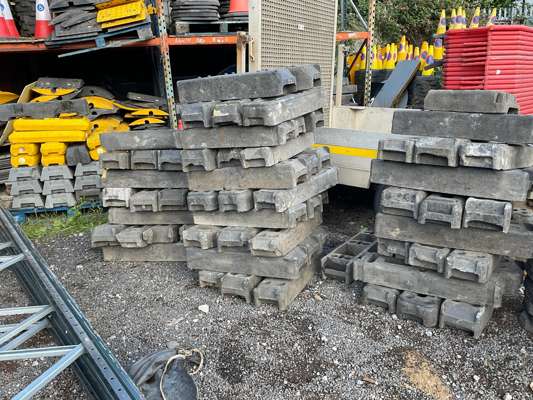 4 x Stacks of Heras (Or Similar) Fencing Base Supports as Lotted - photo 1