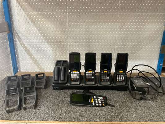 5 x Zebra MC220K Rugged Handheld Computers and Sharecradle-MC Charging Cradle 240V